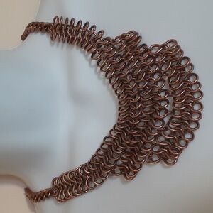 Vintage Brown Chainmail Necklace